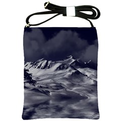 Mountain-snow-night-cold-winter Shoulder Sling Bag by Sudhe