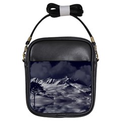 Mountain-snow-night-cold-winter Girls Sling Bag by Sudhe