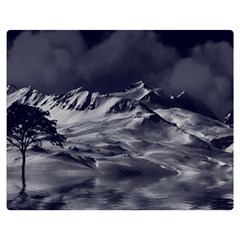 Mountain-snow-night-cold-winter Double Sided Flano Blanket (medium)  by Sudhe