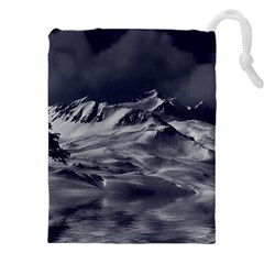 Mountain-snow-night-cold-winter Drawstring Pouch (4xl) by Sudhe