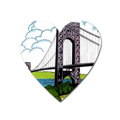 Bridge-vintage-clip-art-color Heart Magnet