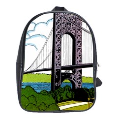 Bridge-vintage-clip-art-color School Bag (xl) by Sudhe