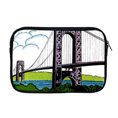 Bridge-vintage-clip-art-color Apple Macbook Pro 17  Zipper Case by Sudhe