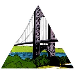 Bridge-vintage-clip-art-color Wooden Puzzle Triangle by Sudhe