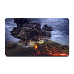 Landscape-volcano-eruption-lava Magnet (rectangular) by Sudhe