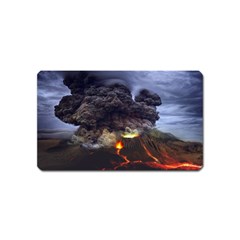 Landscape-volcano-eruption-lava Magnet (name Card) by Sudhe