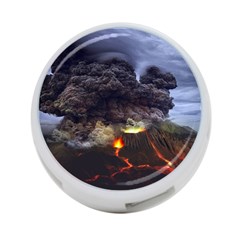 Landscape-volcano-eruption-lava 4-port Usb Hub (one Side) by Sudhe