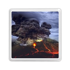 Landscape-volcano-eruption-lava Memory Card Reader (square) by Sudhe