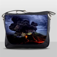 Landscape-volcano-eruption-lava Messenger Bag by Sudhe