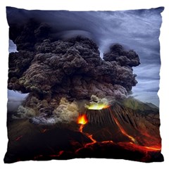 Landscape-volcano-eruption-lava Standard Flano Cushion Case (two Sides) by Sudhe