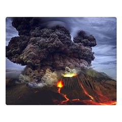 Landscape-volcano-eruption-lava Double Sided Flano Blanket (large)  by Sudhe