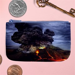 Landscape-volcano-eruption-lava Large Coin Purse by Sudhe