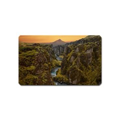 Landscape-cannon-river-mountain Magnet (name Card) by Sudhe