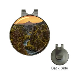 Landscape-cannon-river-mountain Hat Clips with Golf Markers