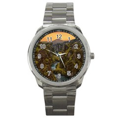 Landscape-cannon-river-mountain Sport Metal Watch