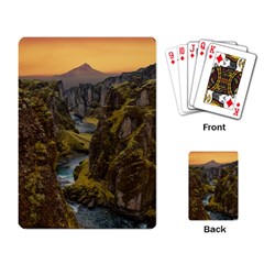 Landscape-cannon-river-mountain Playing Cards Single Design (Rectangle)