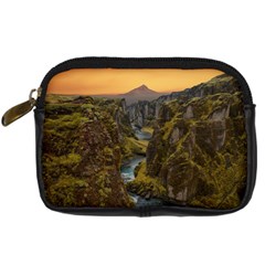 Landscape-cannon-river-mountain Digital Camera Leather Case