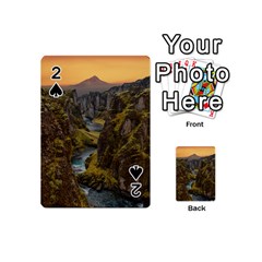 Landscape-cannon-river-mountain Playing Cards 54 Designs (Mini)