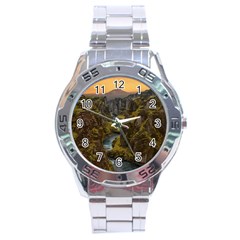 Landscape-cannon-river-mountain Stainless Steel Analogue Watch