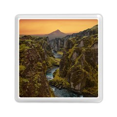 Landscape-cannon-river-mountain Memory Card Reader (Square)