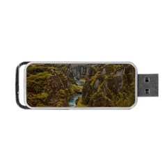 Landscape-cannon-river-mountain Portable Usb Flash (one Side) by Sudhe