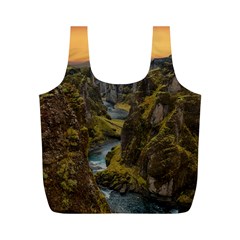 Landscape-cannon-river-mountain Full Print Recycle Bag (M)