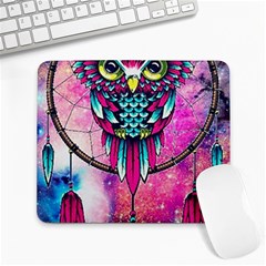 Owl Dreamcatcher Large Mousepads by Sudhe