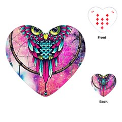 Owl Dreamcatcher Playing Cards Single Design (heart) by Sudhe