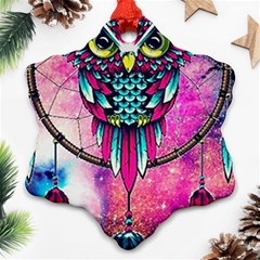 Owl Dreamcatcher Ornament (snowflake) by Sudhe