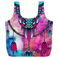 Owl Dreamcatcher Full Print Recycle Bag (xxl) by Sudhe