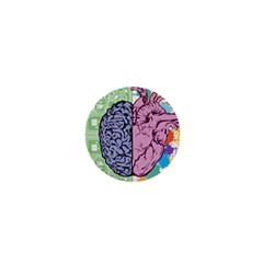 Brain-heart-balance-emotion 1  Mini Buttons by Sudhe