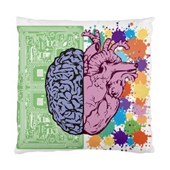 Brain-heart-balance-emotion Standard Cushion Case (one Side) by Sudhe