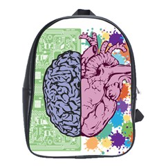 Brain-heart-balance-emotion School Bag (Large)