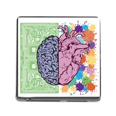 Brain-heart-balance-emotion Memory Card Reader (Square 5 Slot)