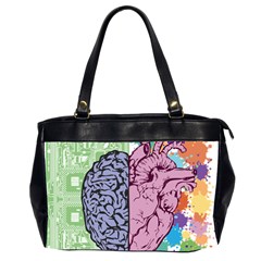 Brain-heart-balance-emotion Oversize Office Handbag (2 Sides) by Sudhe