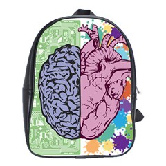 Brain-heart-balance-emotion School Bag (XL)