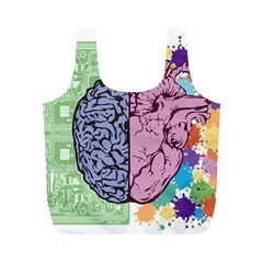 Brain-heart-balance-emotion Full Print Recycle Bag (m) by Sudhe