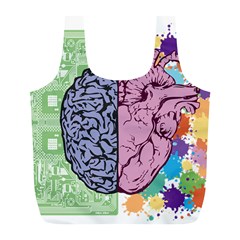 Brain-heart-balance-emotion Full Print Recycle Bag (l) by Sudhe