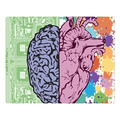 Brain-heart-balance-emotion Double Sided Flano Blanket (Large) 