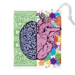 Brain-heart-balance-emotion Drawstring Pouch (4xl) by Sudhe