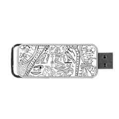 Egyptian-hieroglyphics-history-seb Portable Usb Flash (two Sides) by Sudhe