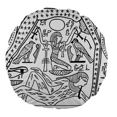 Egyptian-hieroglyphics-history-seb Large 18  Premium Flano Round Cushions by Sudhe