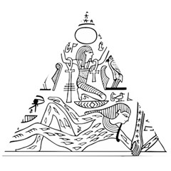 Egyptian-hieroglyphics-history-seb Wooden Puzzle Triangle by Sudhe