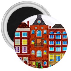 Town-buildings-old-brick-building 3  Magnets by Sudhe