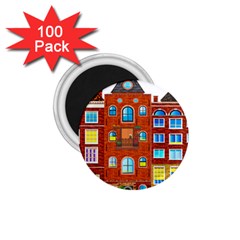 Town-buildings-old-brick-building 1 75  Magnets (100 Pack)  by Sudhe