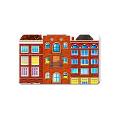 Town-buildings-old-brick-building Magnet (name Card) by Sudhe