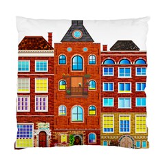 Town-buildings-old-brick-building Standard Cushion Case (two Sides) by Sudhe