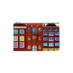 Town-buildings-old-brick-building Cosmetic Bag (small) by Sudhe