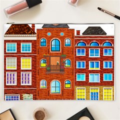 Town-buildings-old-brick-building Cosmetic Bag (xxl) by Sudhe