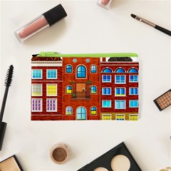 Town-buildings-old-brick-building Cosmetic Bag (xs) by Sudhe